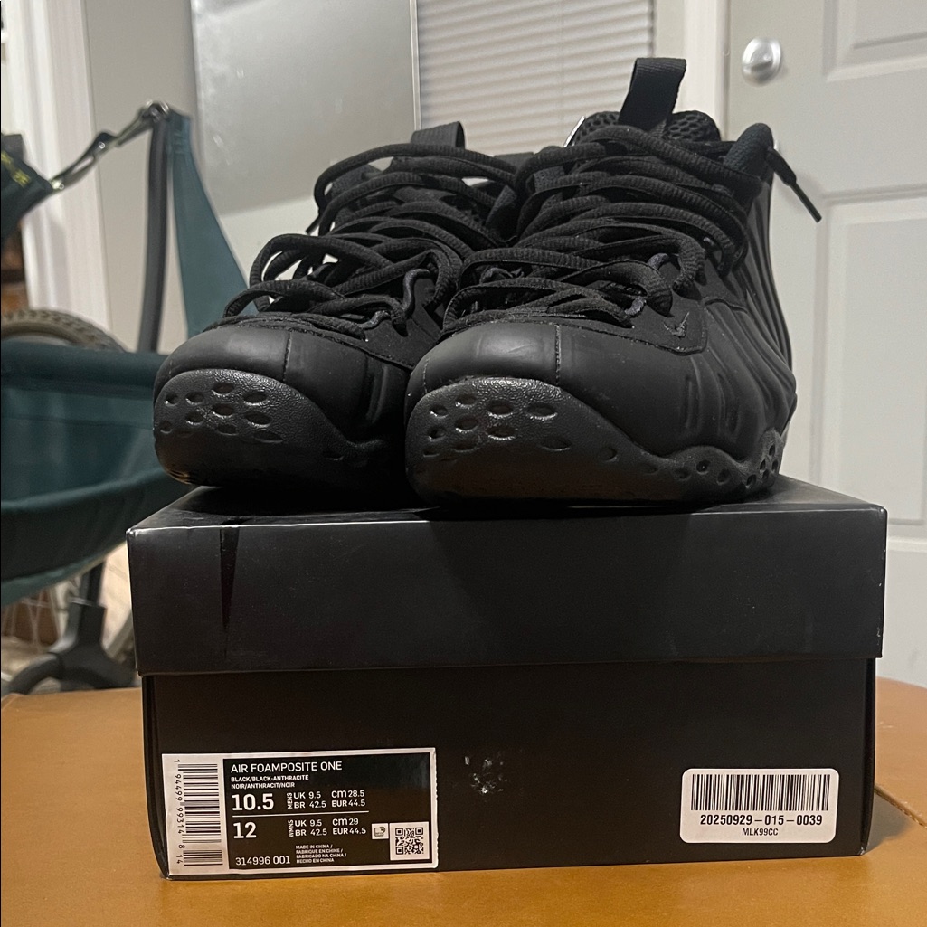 Nike Air Foamposite One Black Anthracite Size 10.5 New Original Box Sneakers